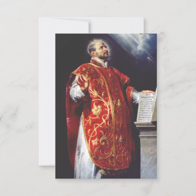 Saint Ignatius of Loyola Holy Card (Front)