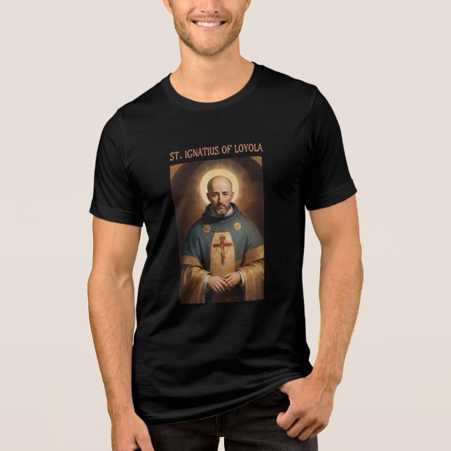Saint Ignatius of Loyola Roman Catholic Tri-Blend Shirt (Front)
