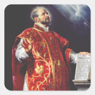 Saint Ignatius of Loyola Square Sticker