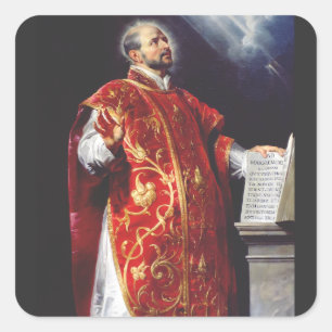 Saint Ignatius of Loyola Square Sticker