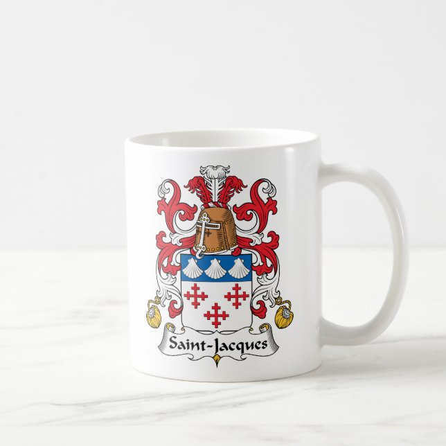 Saint-Jacques Family Crest Coffee Mug (Right)