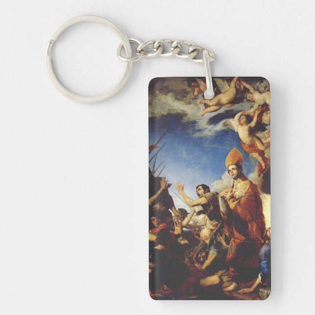Saint Januarius Bishop of Benevento  Key Ring (Front)