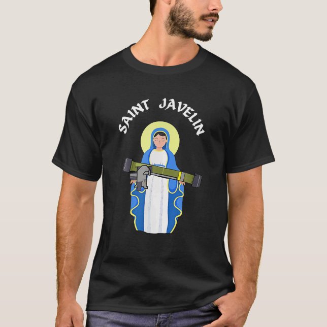 Saint Javelin I Stand With Ukraine Ukrainian Count T-Shirt (Front)