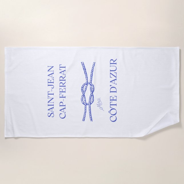 Saint-Jean-Cap-Ferrat Luxury Beach Towel (Front)