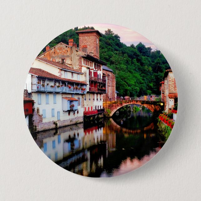 Saint Jean Pied de Port  7.5 Cm Round Badge (Front)