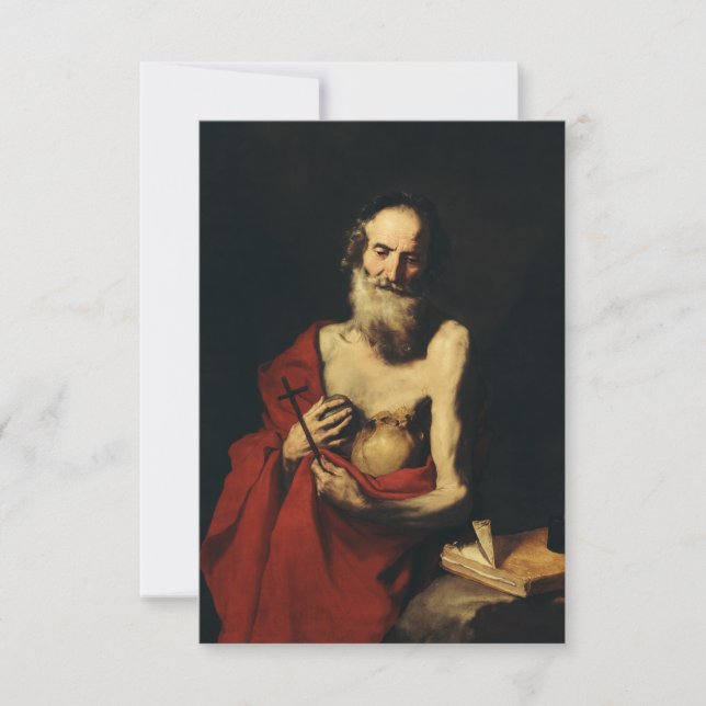 Saint Jerome by Jusepe de Ribera Thank You Card (Front)