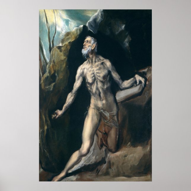 Saint Jerome - El Greco, Greek Fine Art Poster (Front)
