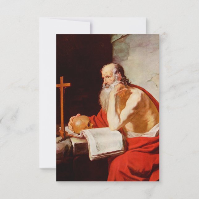 Saint Jerome Hermit of the Word Holy Card (Front)