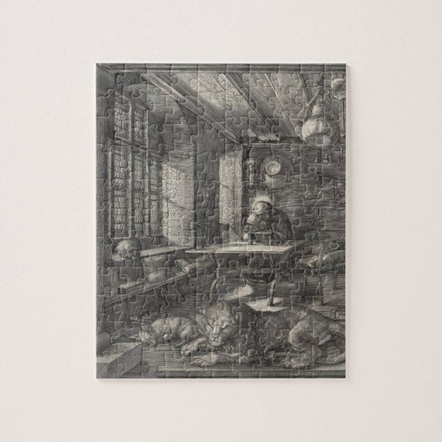 Saint Jerome in His Study by Albrecht Durer Jigsaw Puzzle (Vertical)