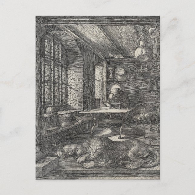 Saint Jerome in His Study by Albrecht Durer Postcard (Front)