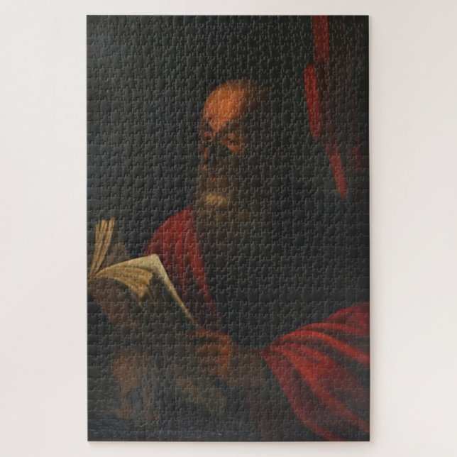 Saint Jerome Reading – Caravaggio Jigsaw Puzzle (Vertical)