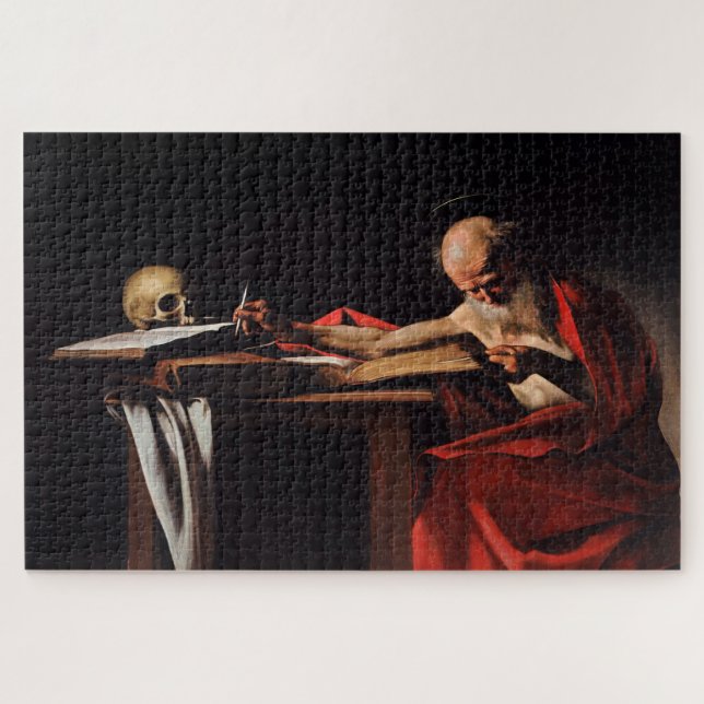 Saint Jerome Writing (1605–1606) by Caravaggio Jigsaw Puzzle (Horizontal)