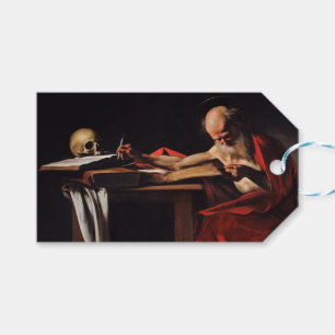 Saint Jerome Writing (by Caravaggio) Gift Tags
