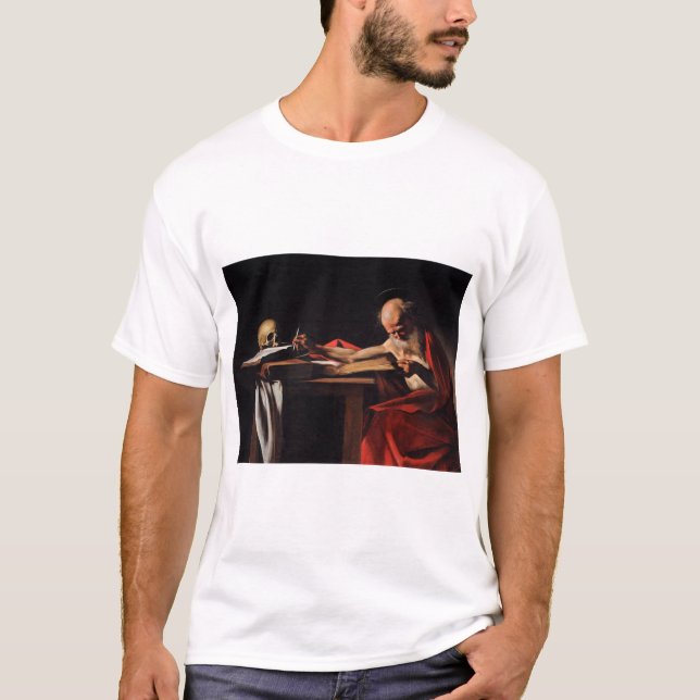 Saint Jerome Writing (by Caravaggio) T-Shirt (Front)