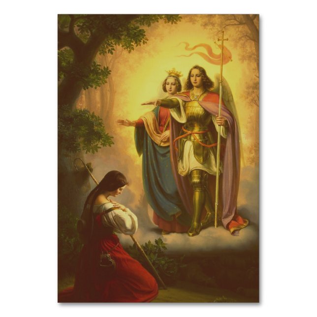 Saint Joan of Arc Table Number (Front)