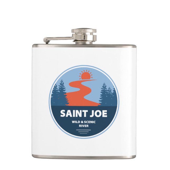 Saint Joe Wild And Scenic River Idaho Hip Flask (Front)