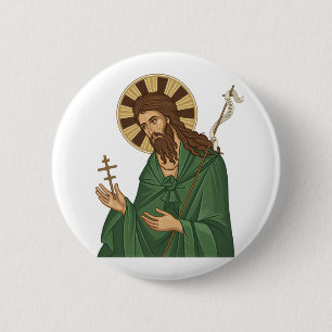 Saint John Baptist East Europian Church Orthodox 6 Cm Round Badge