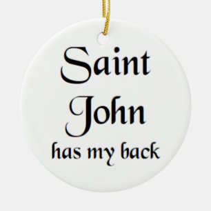 saint john ceramic tree decoration