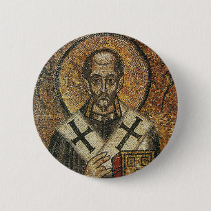 Saint John Chrysostom archbishop of Constantinople 6 Cm Round Badge