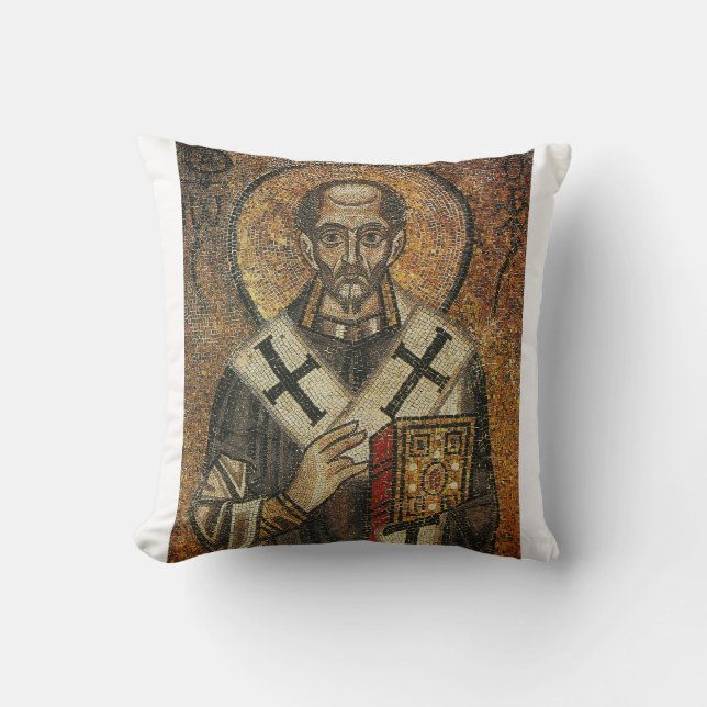 Saint John Chrysostom archbishop of Constantinople Cushion (Front)