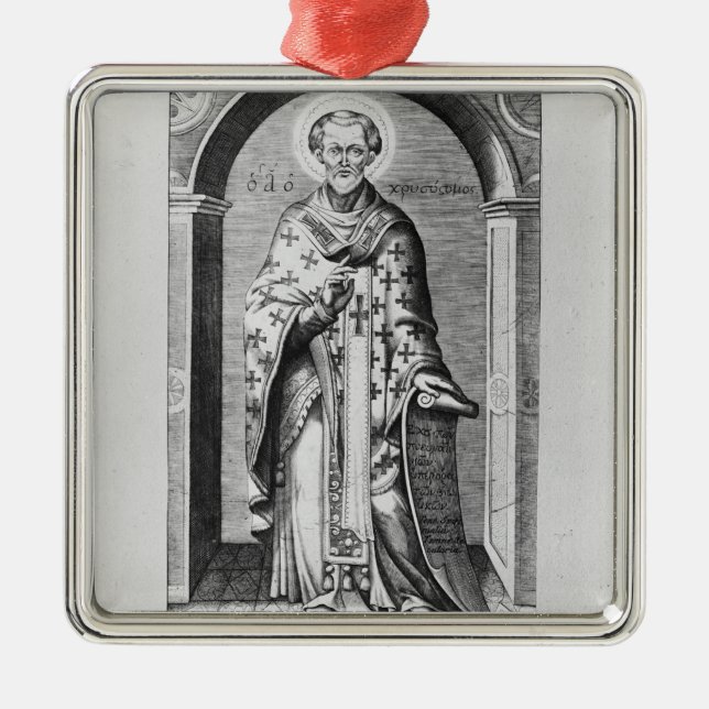 Saint John Chrysostome, 17th century Metal Tree Decoration (Front)