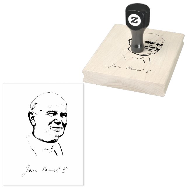 Saint John Paul II  Rubber Stamp (Stamped)