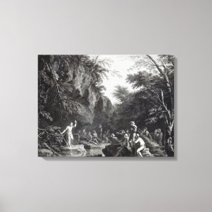 Saint John preaching in the Wilderness Canvas Print