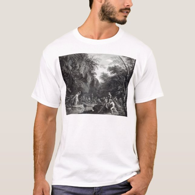 Saint John preaching in the Wilderness T-Shirt (Front)