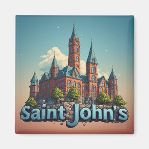 Saint John’s Antigua Travel Keepsake 🗺️ Magnet