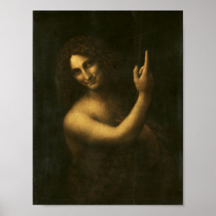 Saint John the Baptist by Leonardo da Vinci Poster
