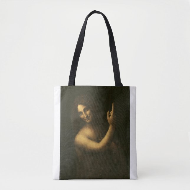 Saint John the Baptist by Leonardo da Vinci Tote Bag (Front)