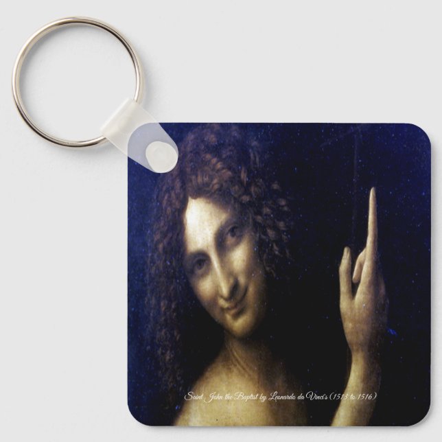 Saint John the Baptist by Leonardo da Vinci's Key Ring (Front)