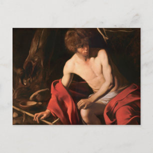 Saint John The Baptist - Caravaggio Postcard