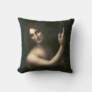 Saint John the Baptist, Leonardo da Vinci Cushion