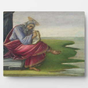 Saint John the Divine on Patmos, Writing the Book Plaque