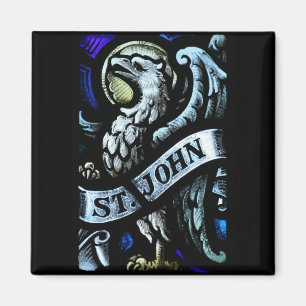 Saint John the Evangelist Stained Glass Art Magnet