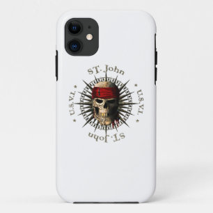 Saint John USVI Pirate Skull Case-Mate iPhone Case
