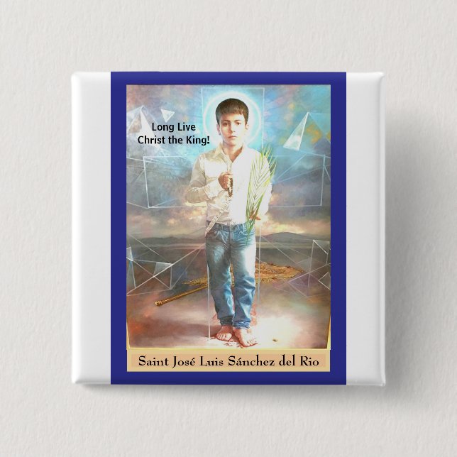 Saint José Luis Sánchez del Rio Card 15 Cm Square Badge (Front)