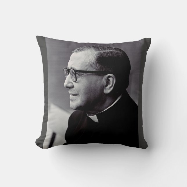 Saint Josemaria Escriva Cushion (Front)