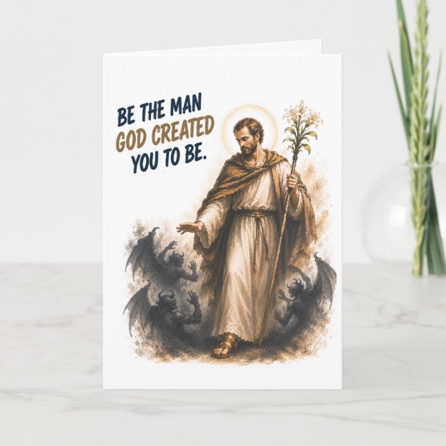 Saint Joseph Catholic Birthday Card (Front)