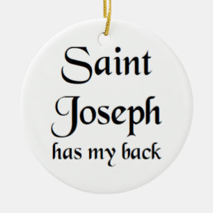 saint joseph ceramic tree decoration