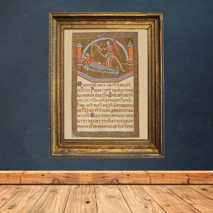 Saint Joseph Christmas Mediaeval Manuscript Poster