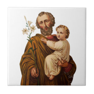 Saint Joseph Guardian of the Holy Family Tile