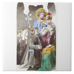 Saint Joseph Patron of the Universal Church Tile