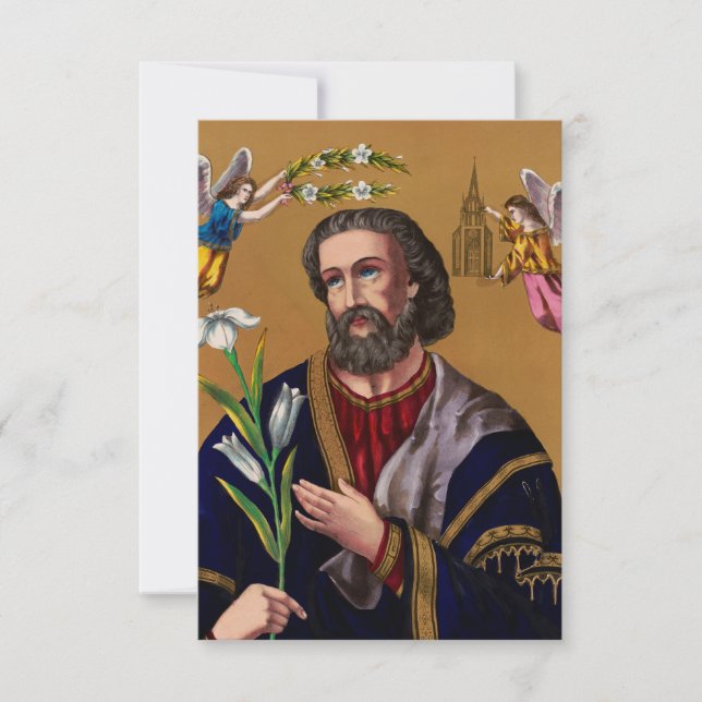 Saint Joseph The Betrothed Holy Card (Front)