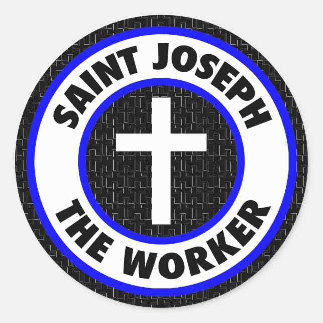 Saint Joseph the Worker Classic Round Sticker (Front)