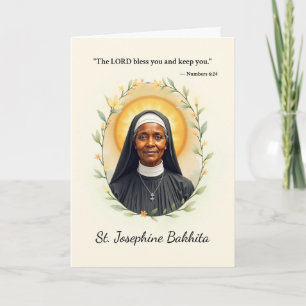 Saint Josephine Bakhita God’s Peace with Scripture Card