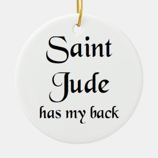 saint jude ceramic tree decoration (Front)