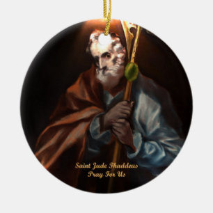 Saint Jude Thaddeus Ceramic Tree Decoration