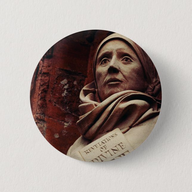 Saint Julian of Norwich 6 Cm Round Badge (Front)